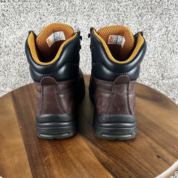 Timberland Pro 358 Titan WOMENS 7.5 M Brown Leather Lace Up Comp Toe Work Boots - Picture 6 of 11